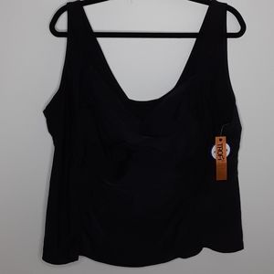 NWOT Tropiculture Swimsuit for All Black Top 32